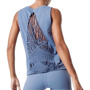 Carbon38 Lovina Macramé Tank Top {Size S}